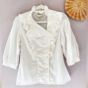 MS. PAQUETTE Vintage White Blouse Cottagecore